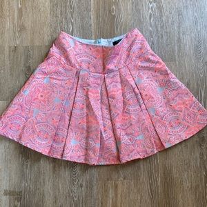 Nanette Lepore paisley pleated skater skirt
